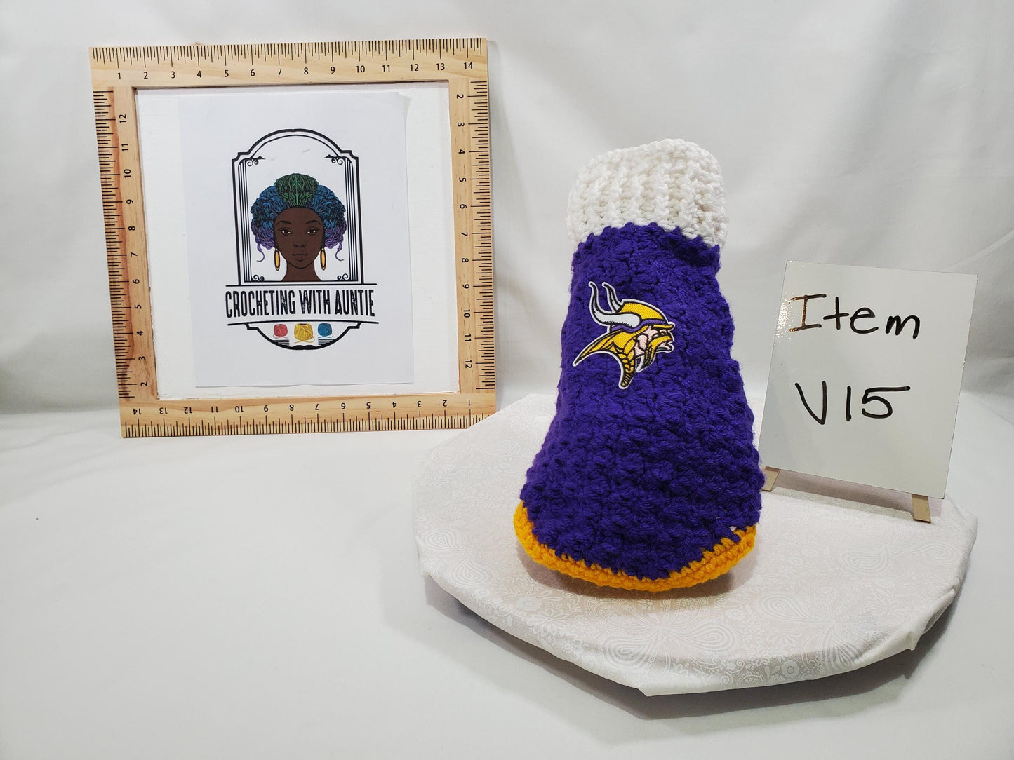 V15: Mn Vikings Inspired Dog Sweater For A Very Small Dog