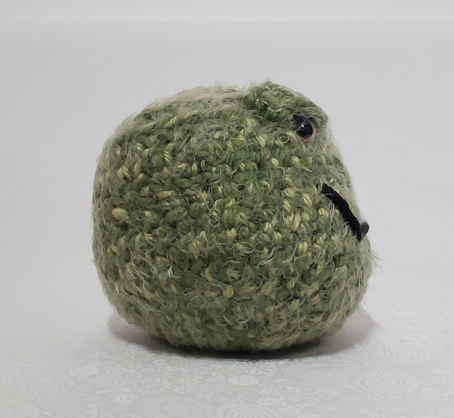 N5: Crochet 420 Nugget, approx. 5x5, made with acrylic and polyester yarn and safety eyes