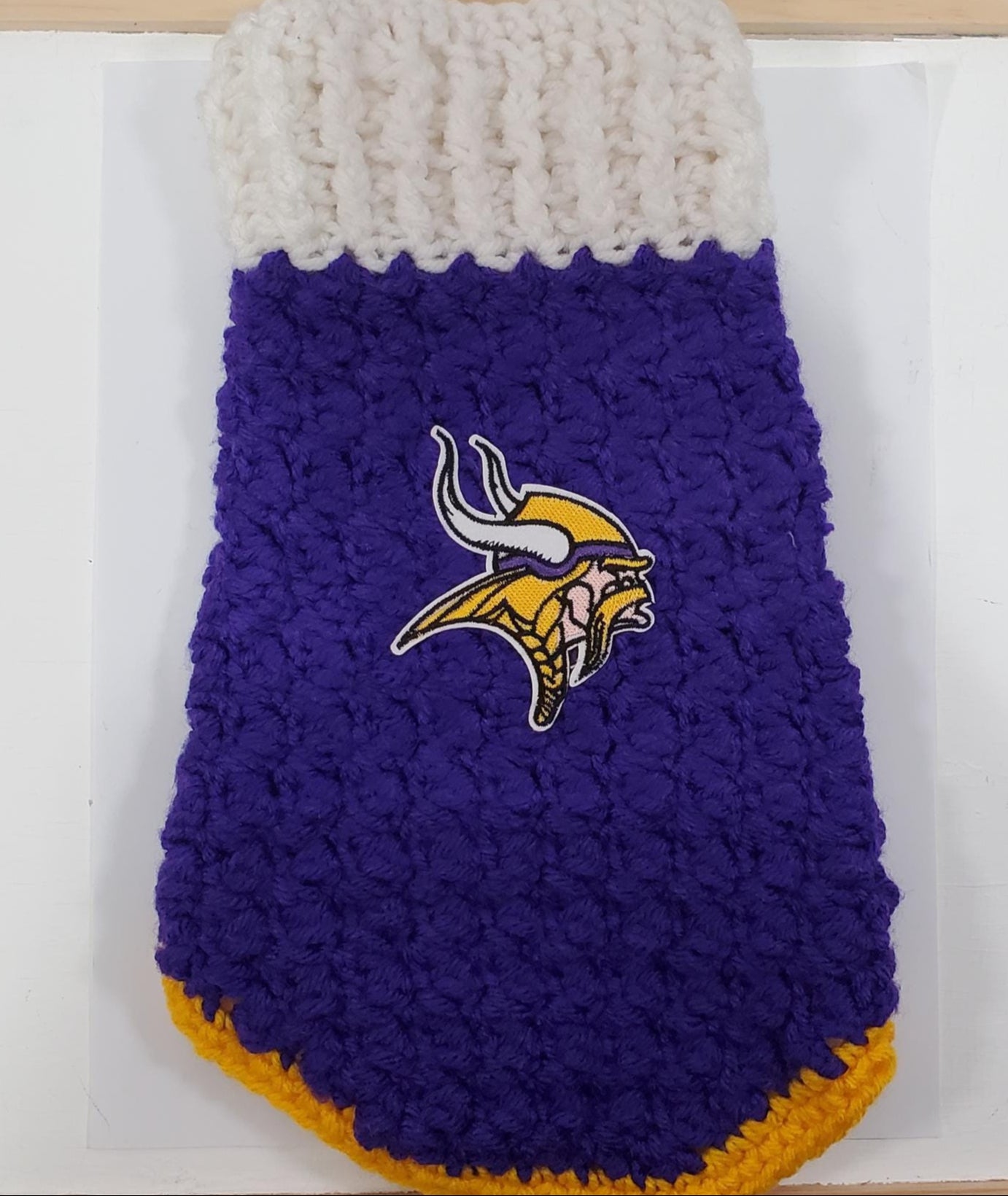 V15: Mn Vikings Inspired Dog Sweater For A Very Small Dog