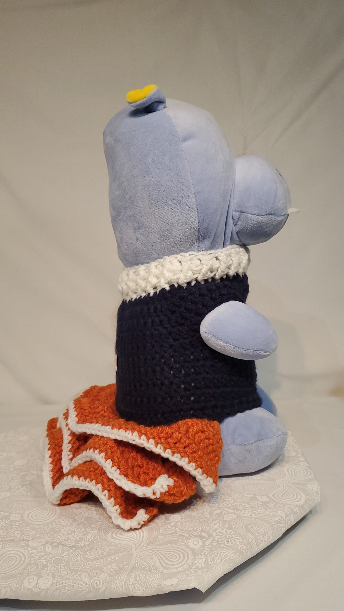 F2: Chicago Bears Inspired Small Dog Sweater with Ruffles