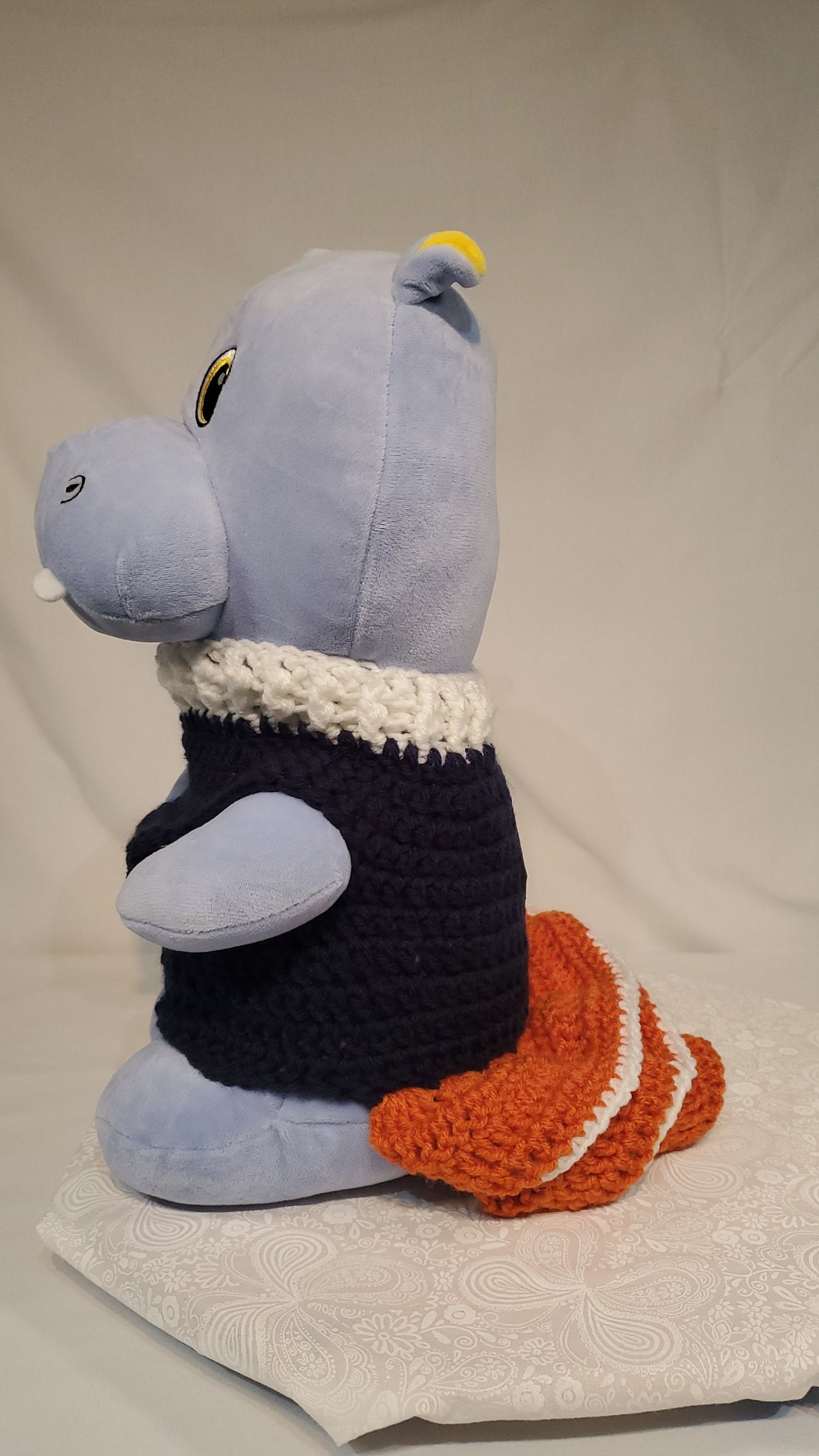 F2: Chicago Bears Inspired Small Dog Sweater with Ruffles