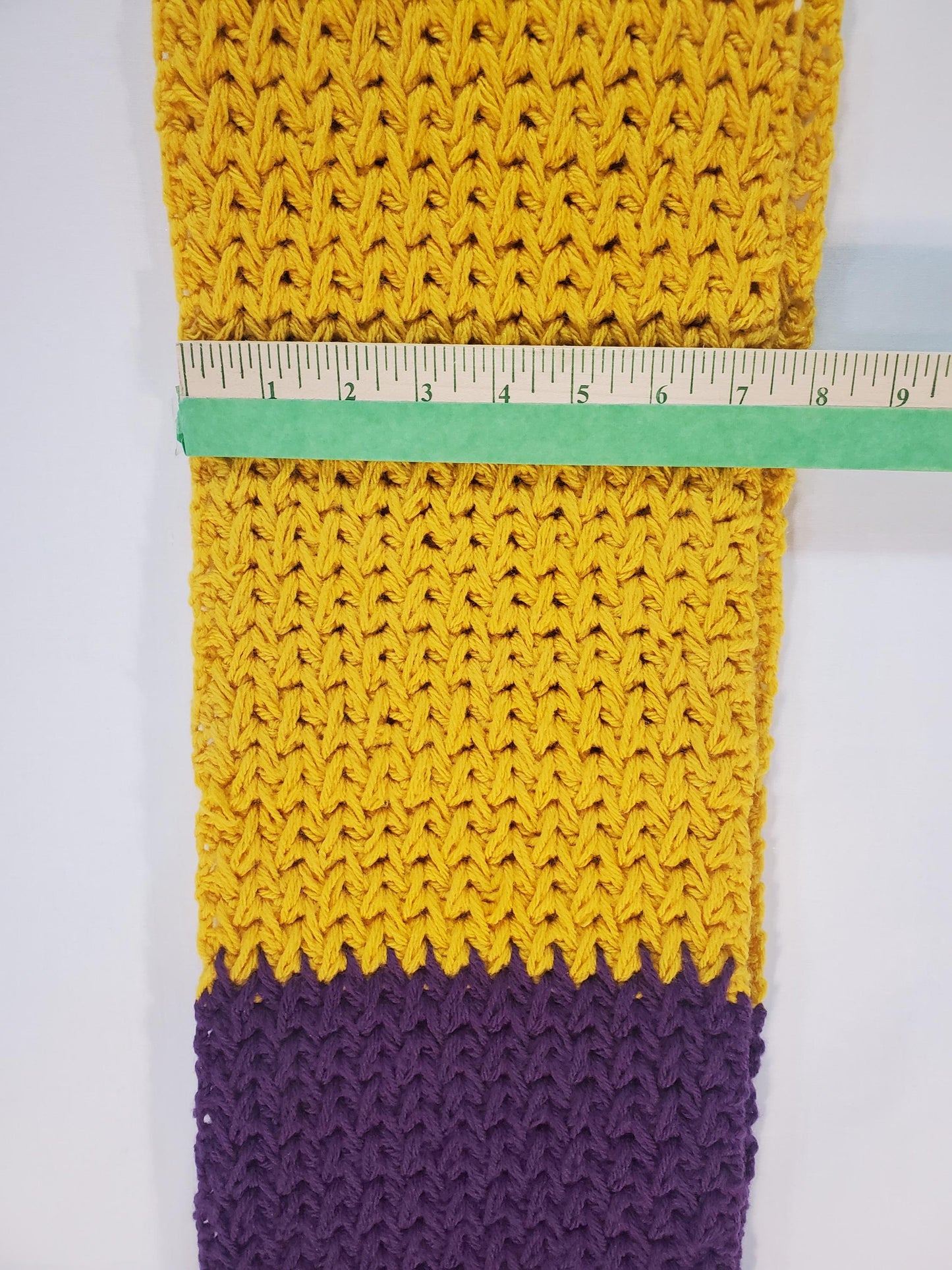 V7: MN Vikings Inspired Scarf with Pockets, 8 ft long, 8 in wide, pockets 11 in deep