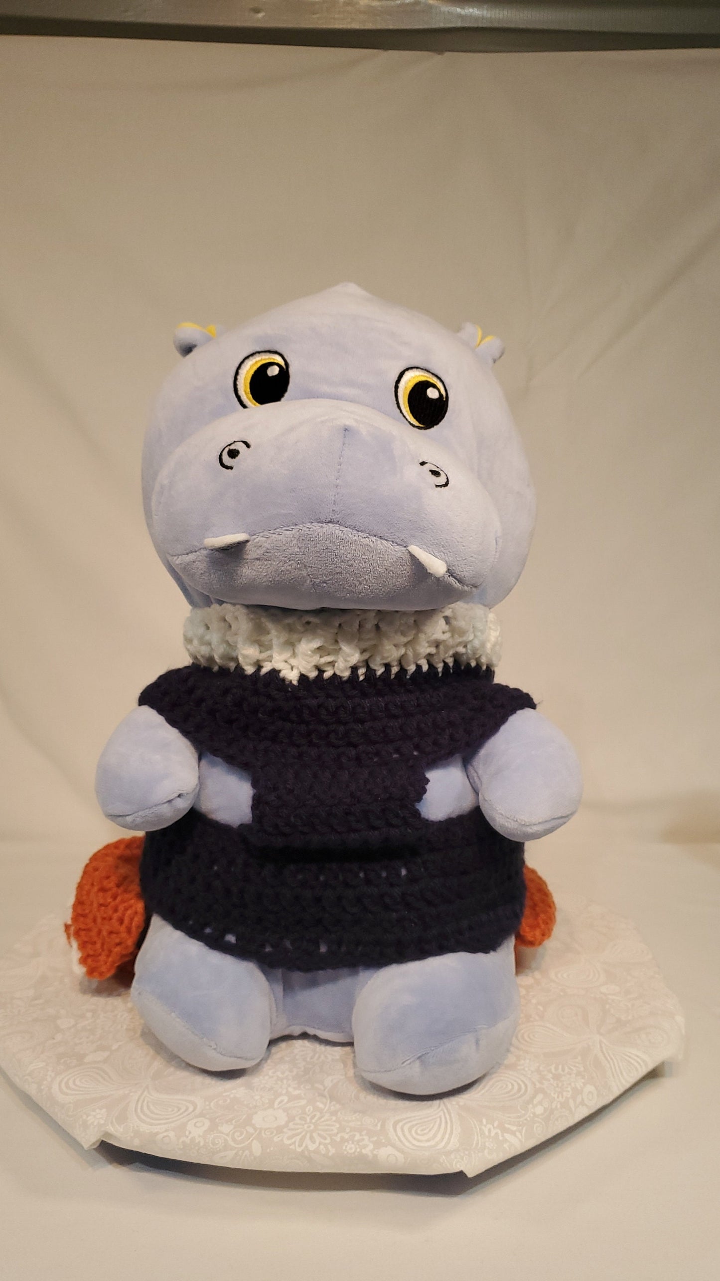 F2: Chicago Bears Inspired Small Dog Sweater with Ruffles