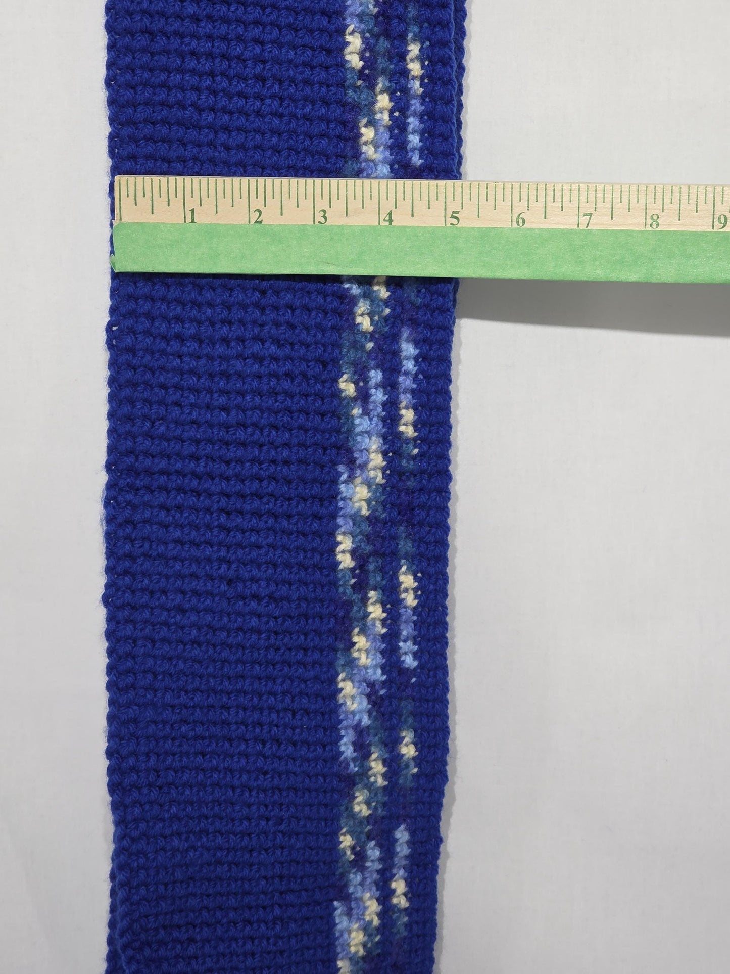 Crochet Scarf, Blue