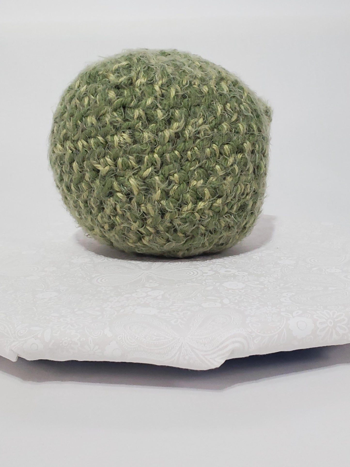 N7: Crochet 420 Nugget made with acrylic and polyester yarn, safety eyes and polyester fiber fill, approx. 6x6, approx. 10 oz.