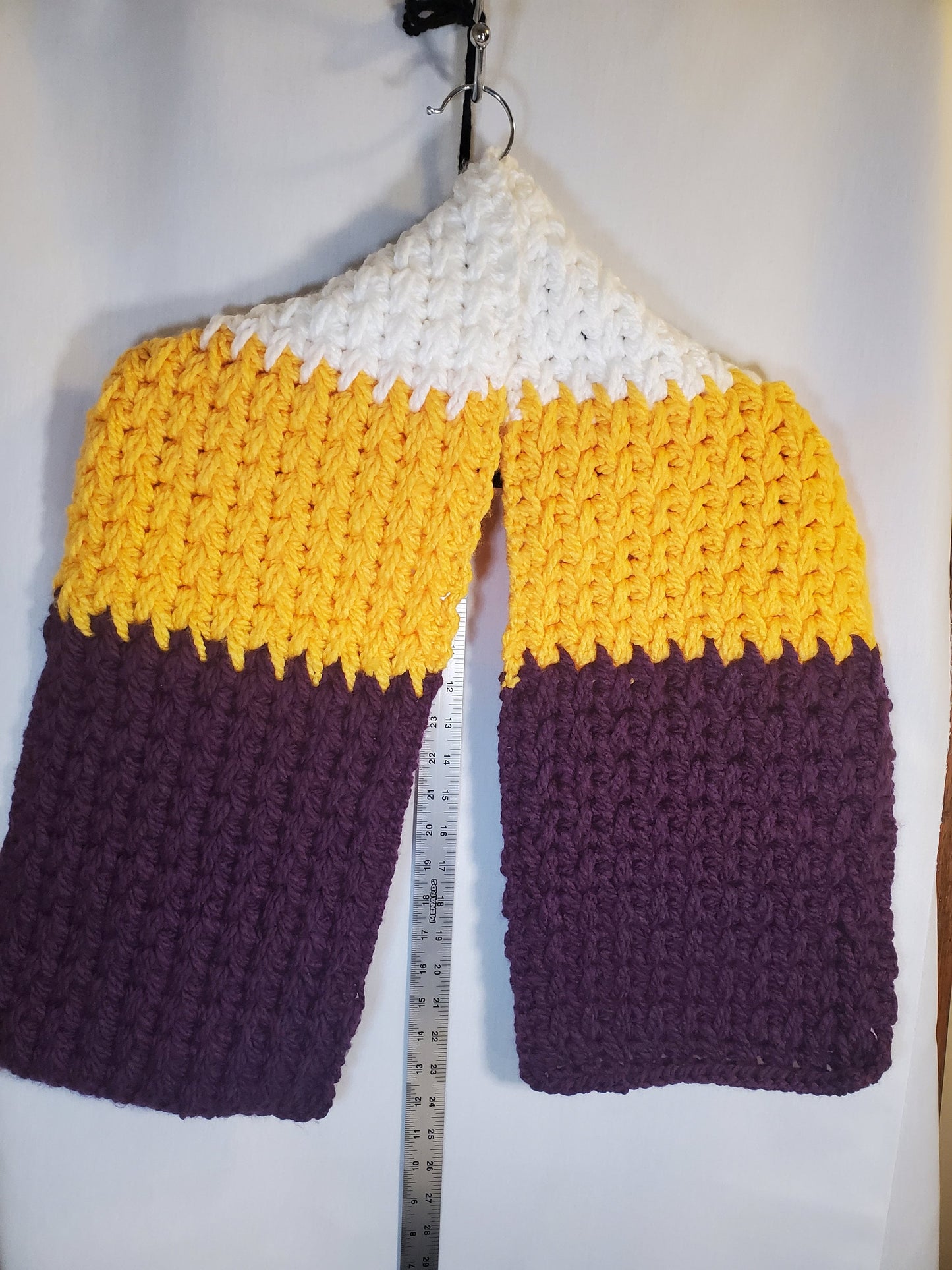V4: MN Vikings Inspired Scarf, Short - 4' long, 9" wide