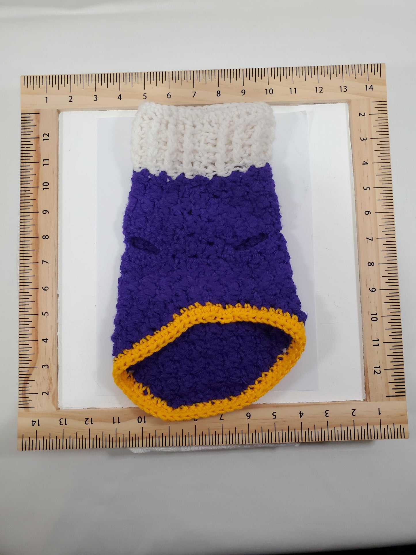 V15: Mn Vikings Inspired Dog Sweater For A Very Small Dog