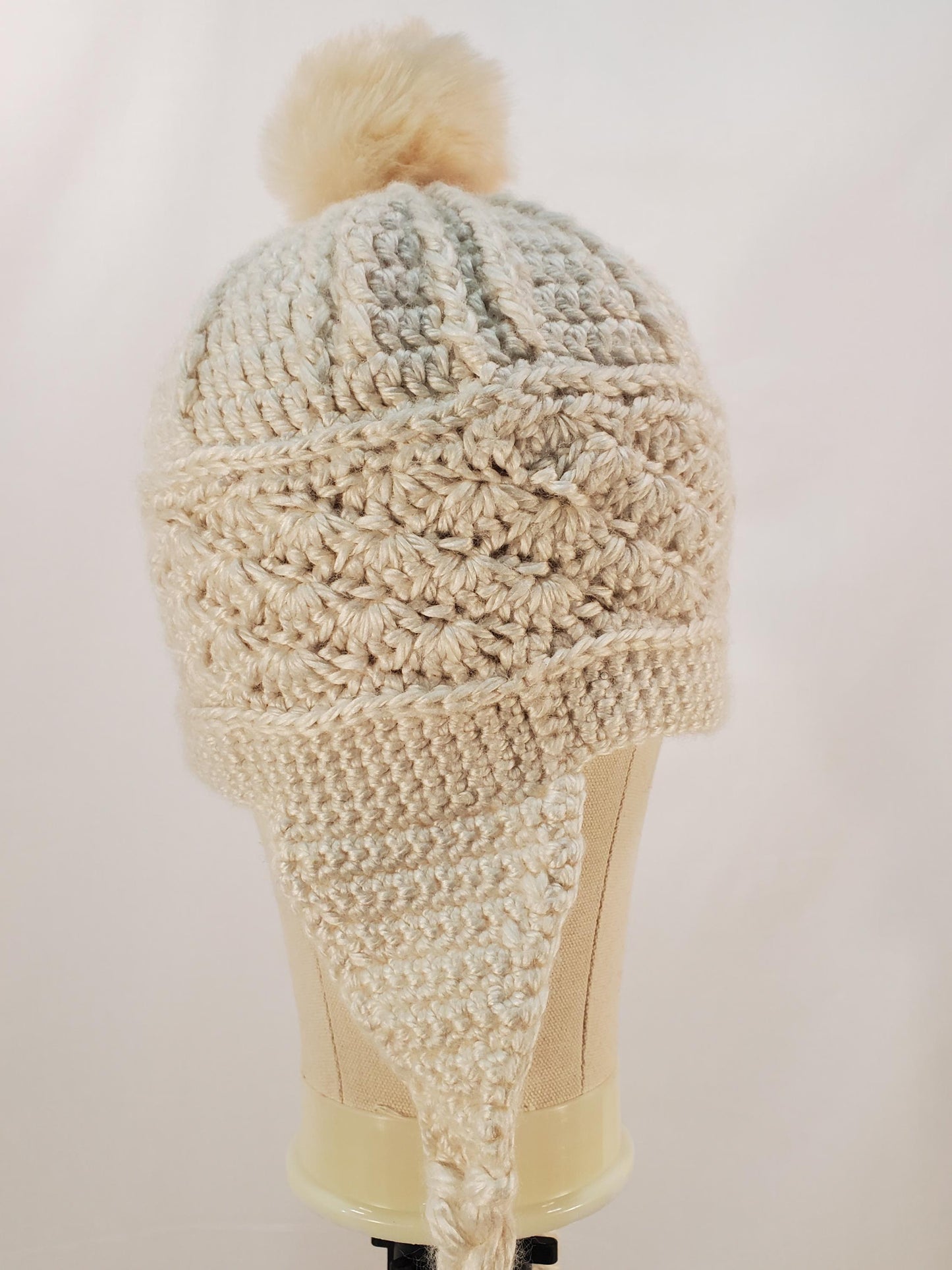 Crochet And Scarf Set, Off White