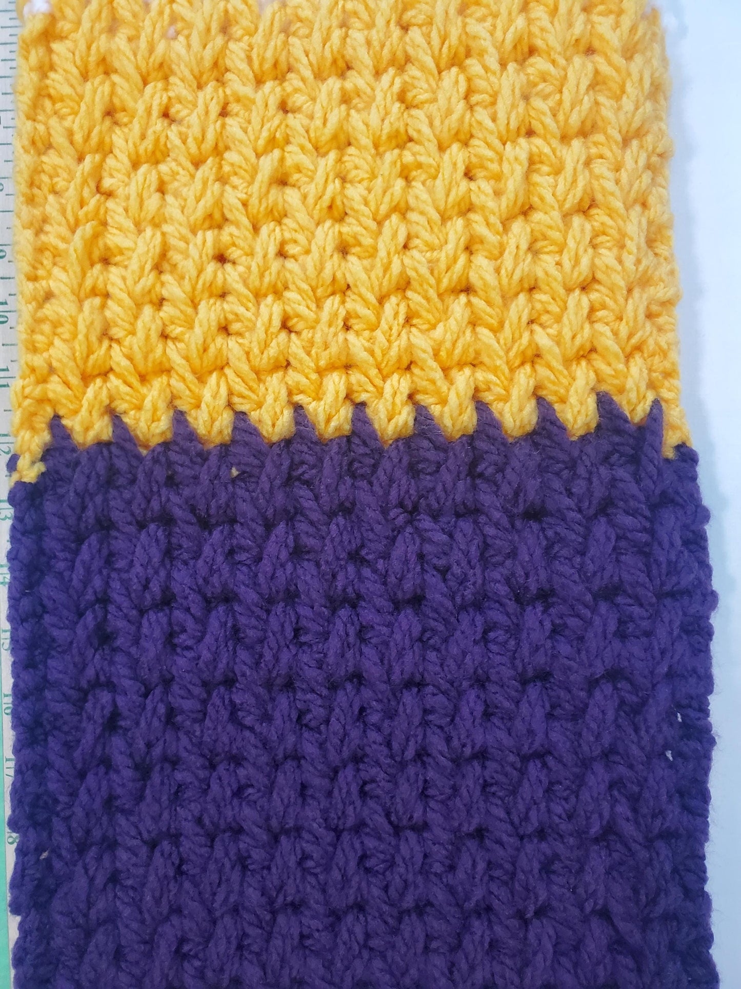 V4: MN Vikings Inspired Scarf, Short - 4' long, 9" wide