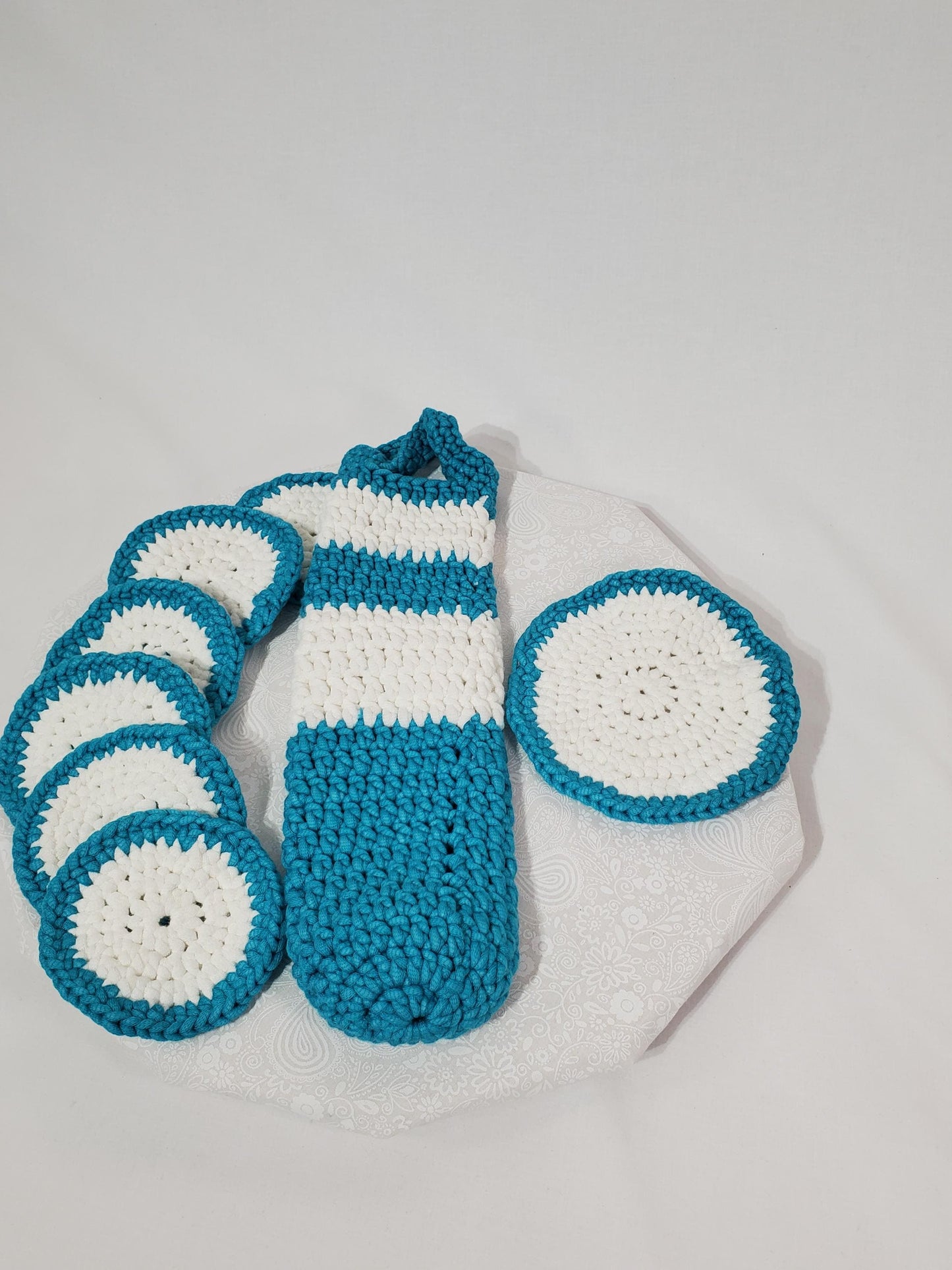 Crochet Wine bottle Holder / Cozy and Coaster Set