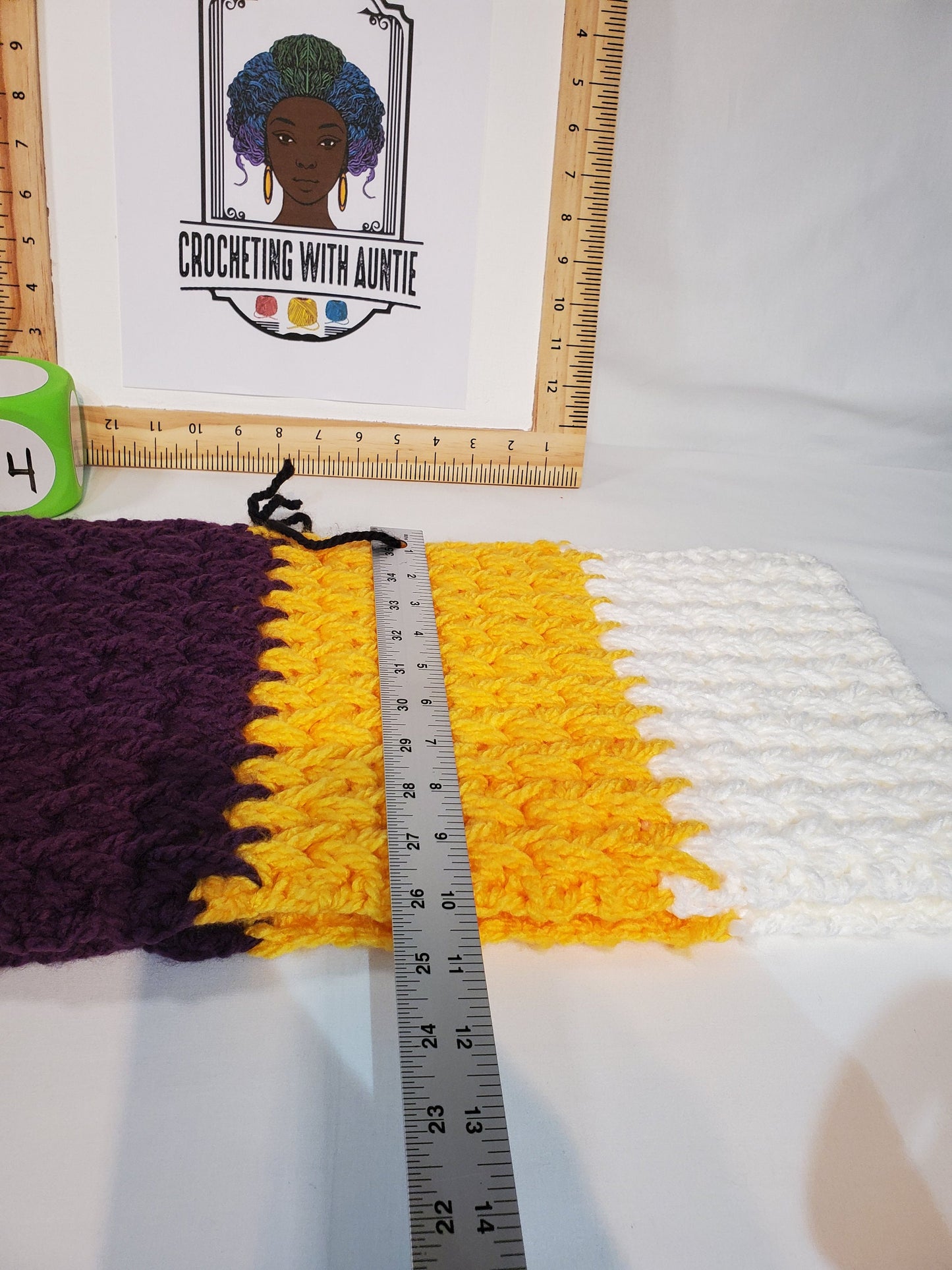 V4: MN Vikings Inspired Scarf, Short - 4' long, 9" wide