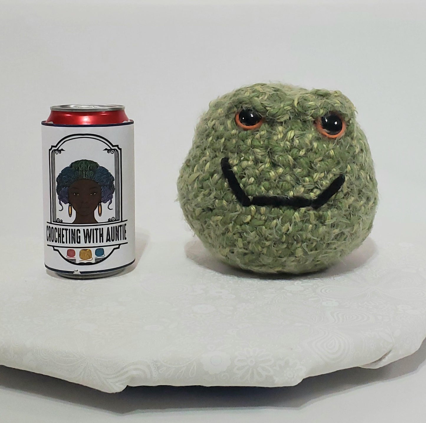 N5: Crochet 420 Nugget, approx. 5x5, made with acrylic and polyester yarn and safety eyes
