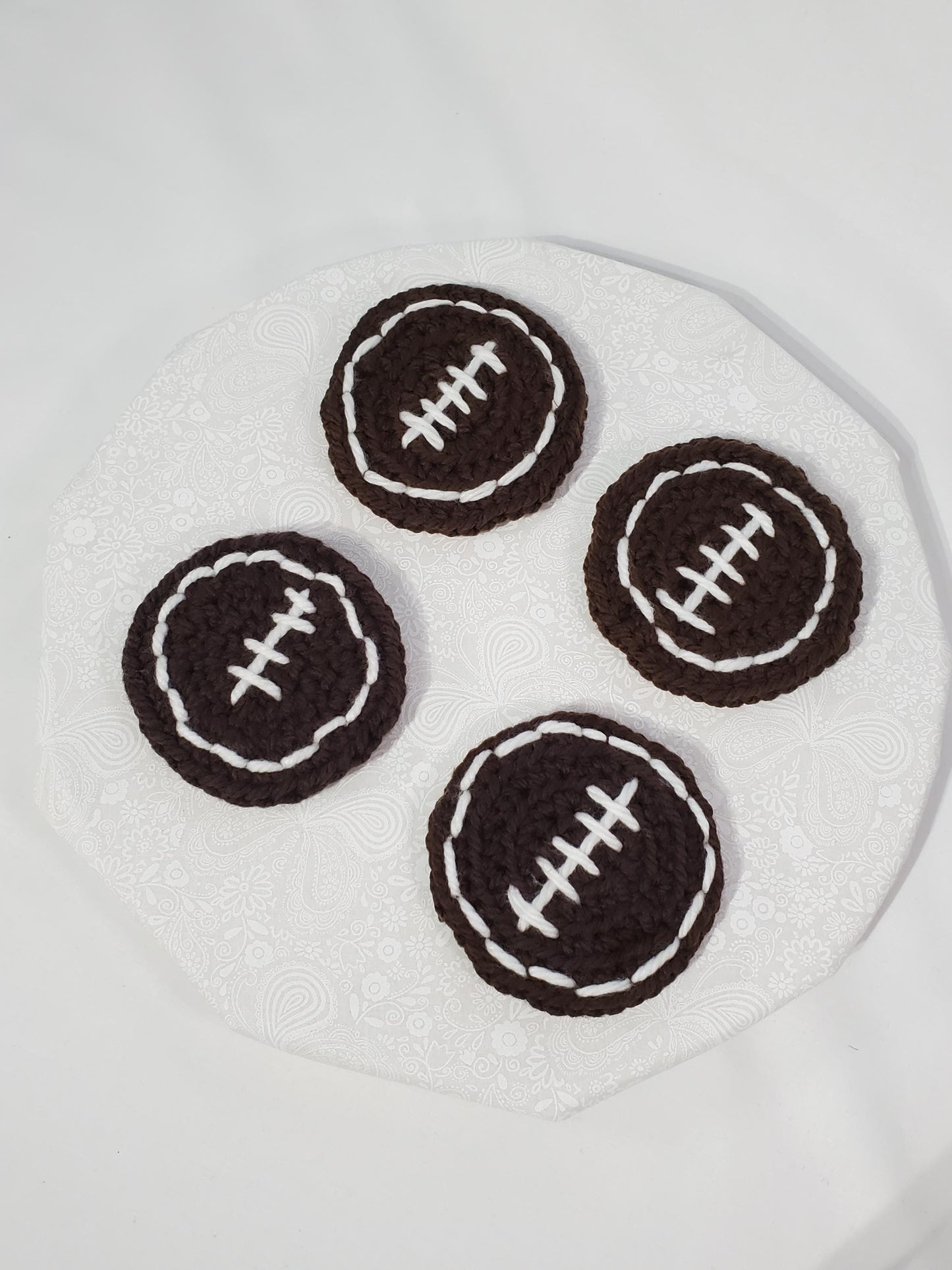 C6: Football Wine Cozy and Coaster Set