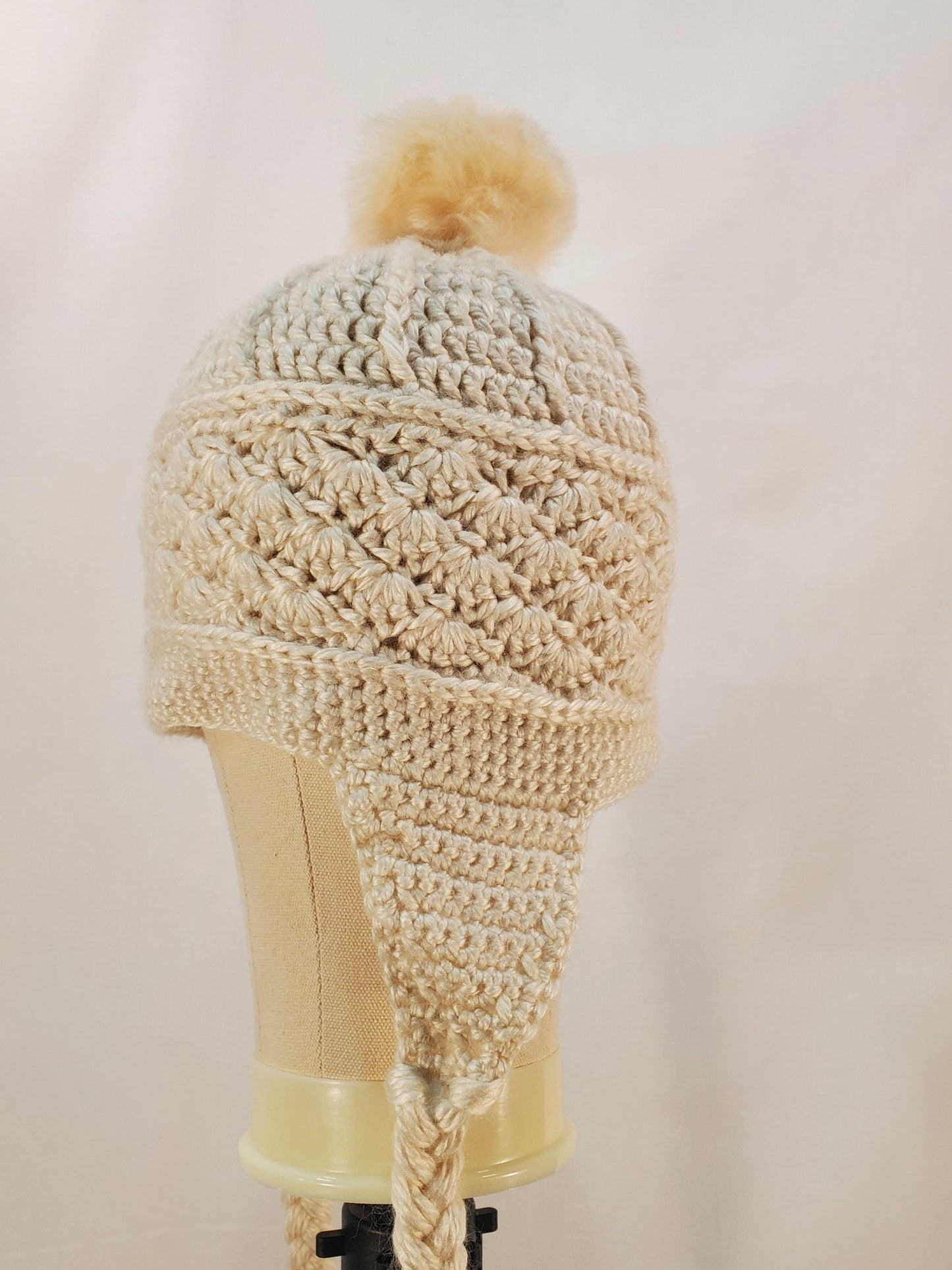 Item #95: Crochet And Scarf Set, Off White, Size Children (4y To 10y), 6' Long, 6" Wide, Made With Extra Soft 100% Acrylic Yarn
