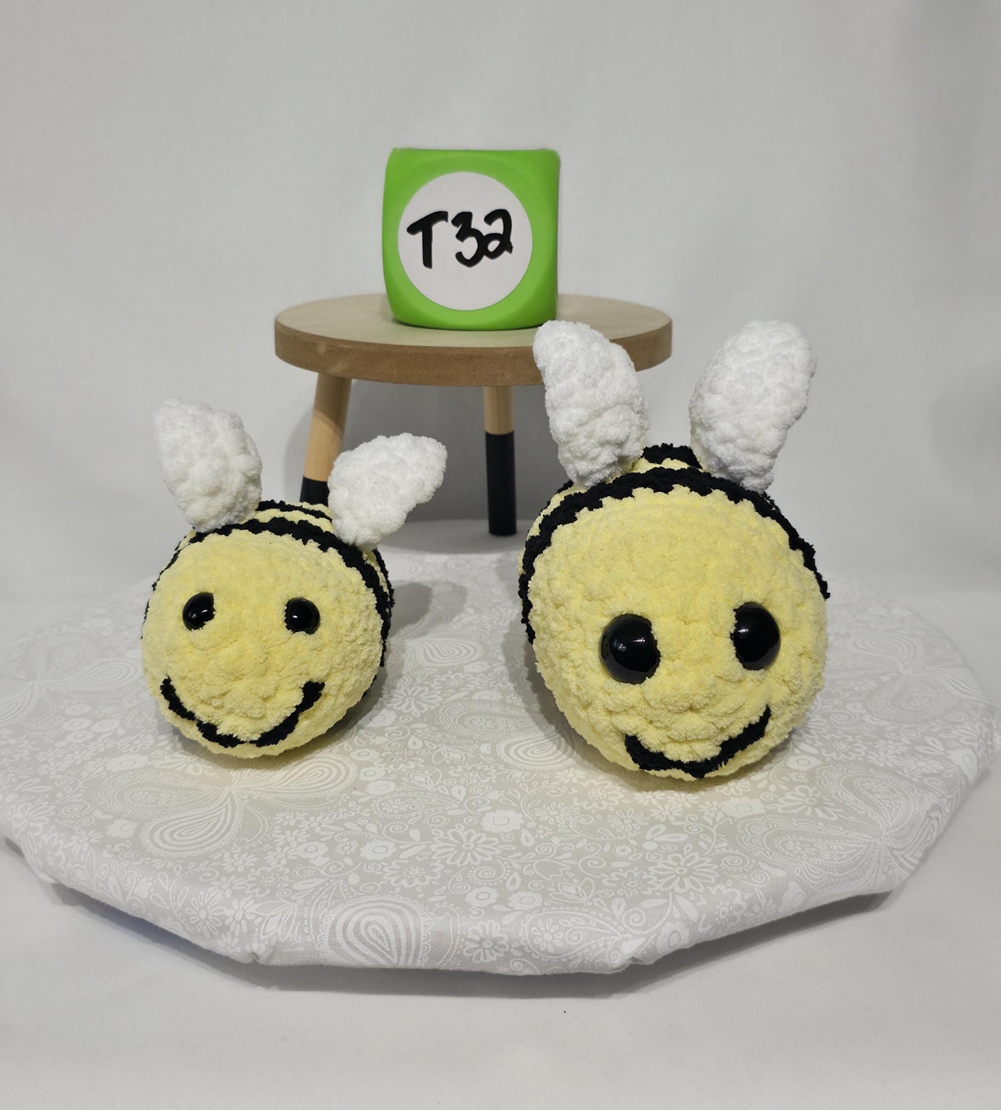 T32: Crochet Stuffed Animal/Plushy Bees- Small