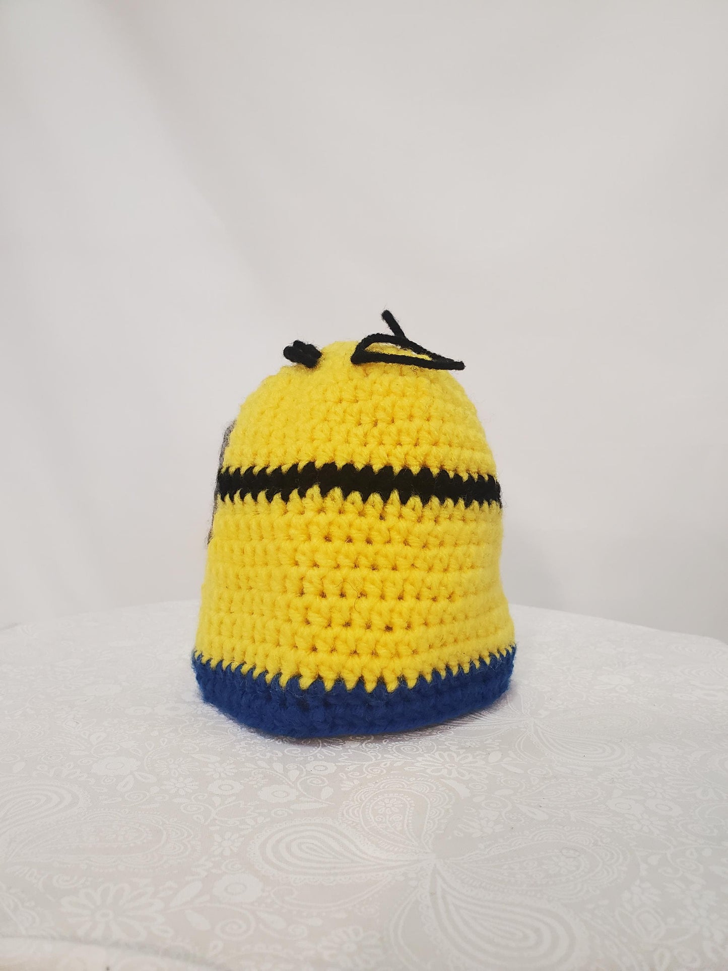 Crochet Minion Inspired Hat, Size 3-6 Months