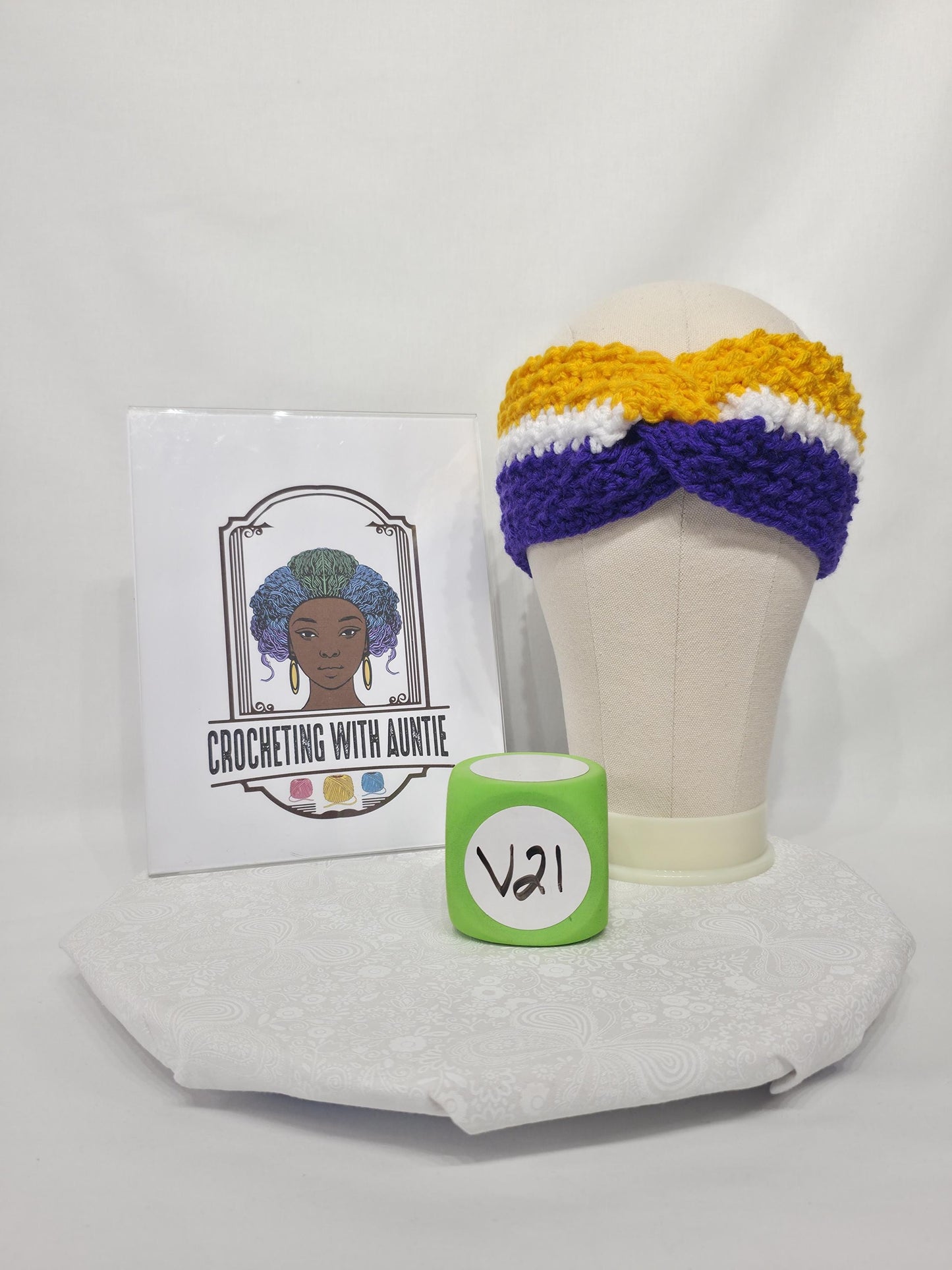 MN Vikings Inspired Crocheted Ear Warmer - Adult M/L