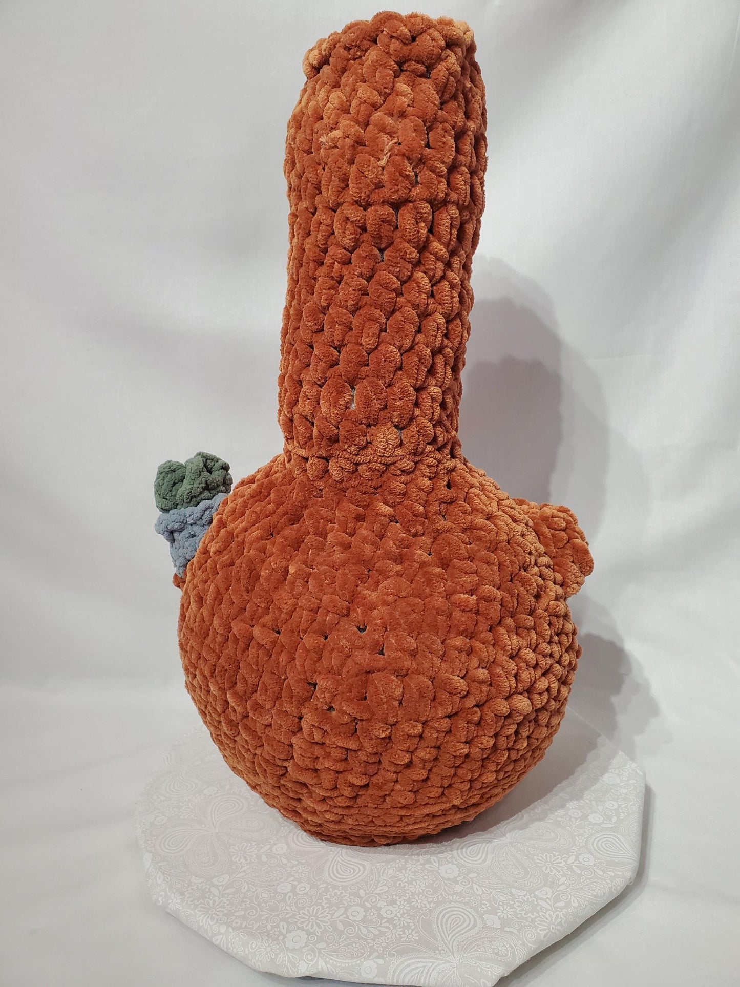 B20: Crochet Bong, brown, made with soft blanket yarn (100% polyester), plastic safety eyes, approx. 21" x 12", approx. 21" x 12"