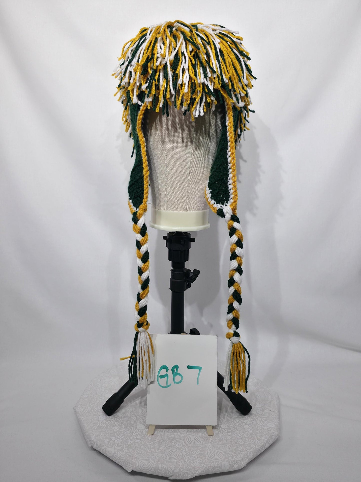 Green Bay Packers Inspired Crochet Mohawk Hat, Adult Med / Large