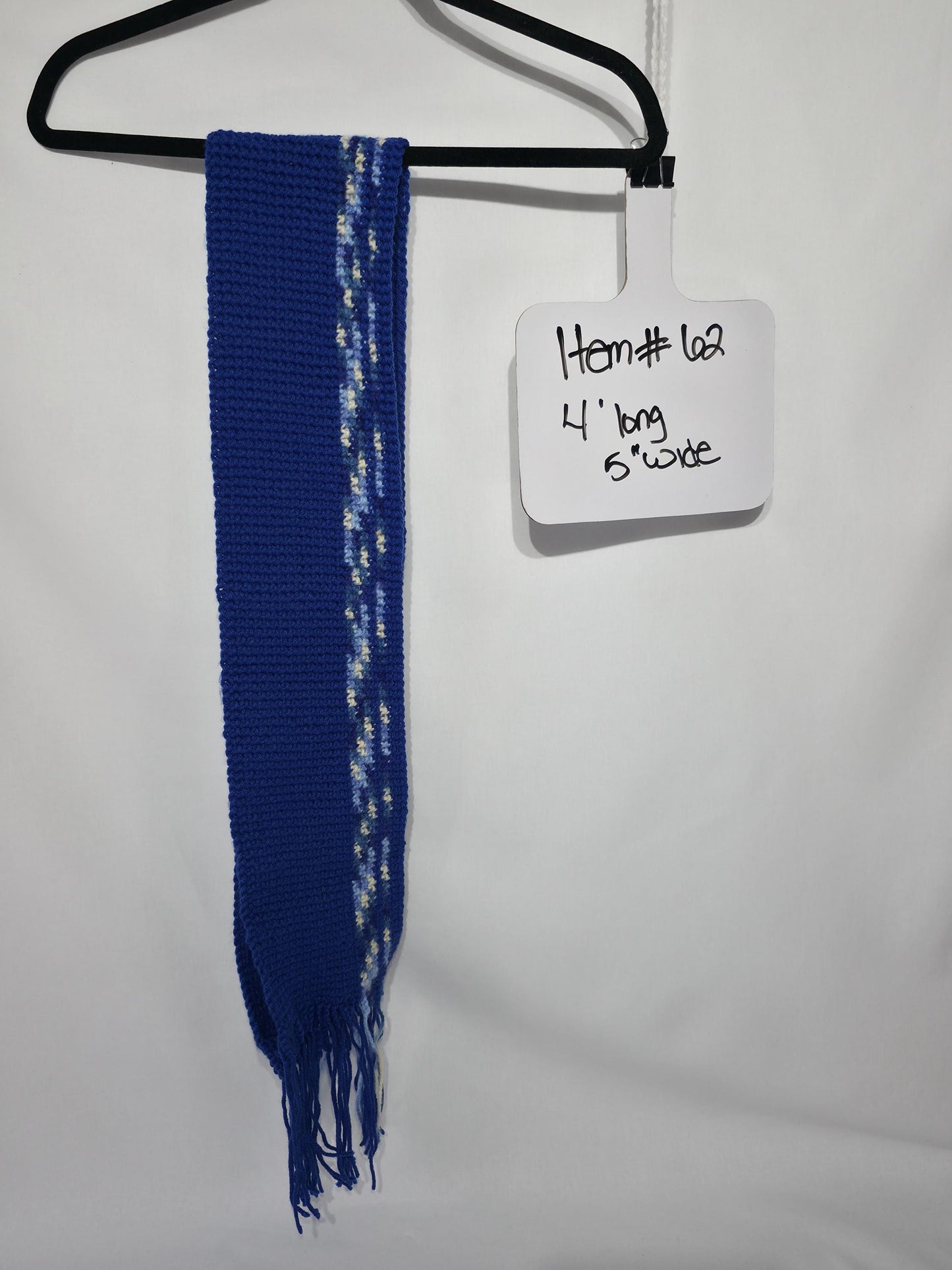 Crochet Scarf, Blue