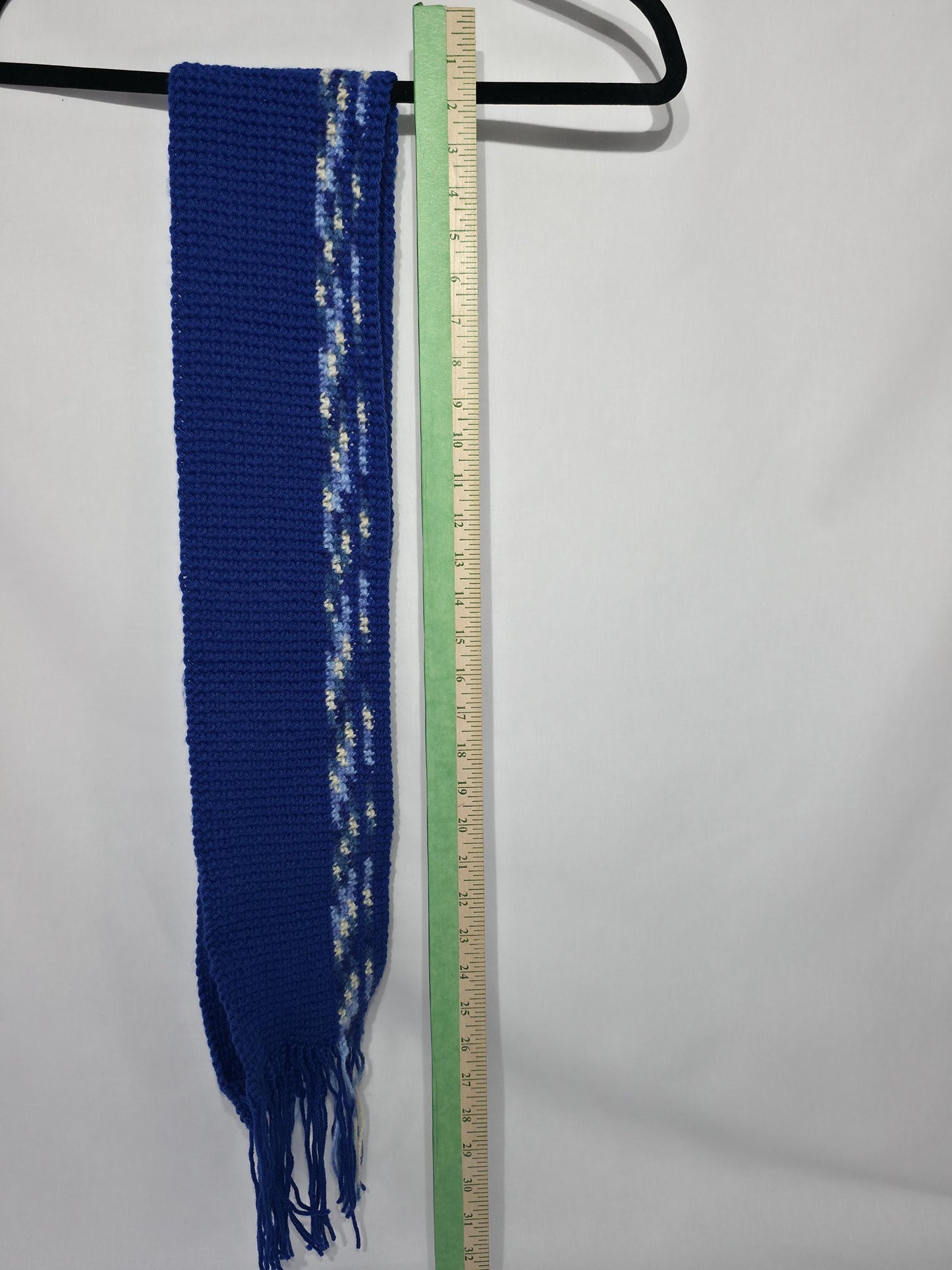 Crochet Scarf, Blue