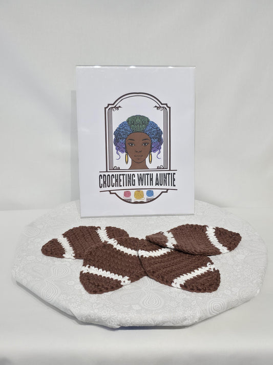 Crochet Football Shaped Coasters