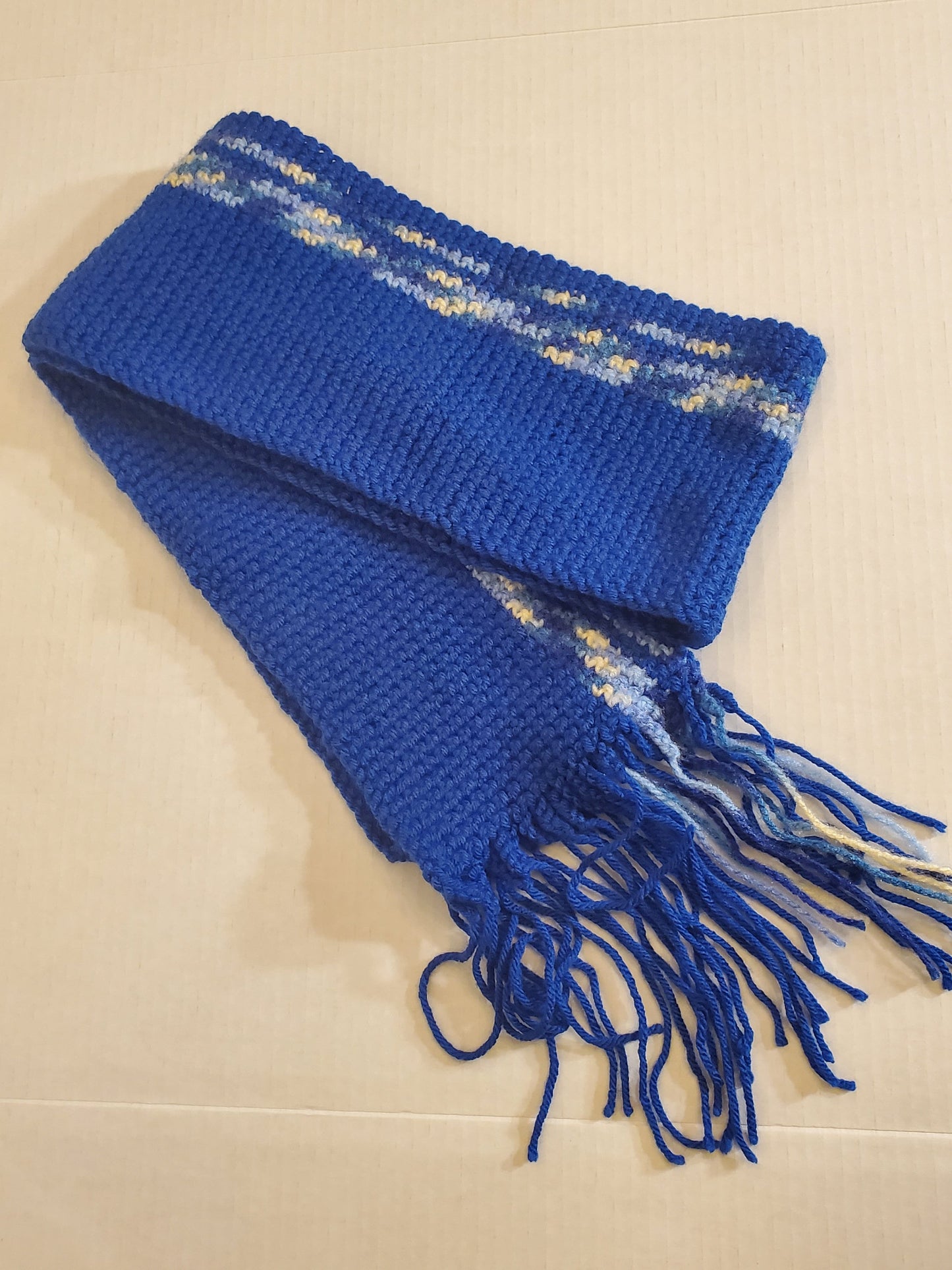 Crochet Scarf, Blue