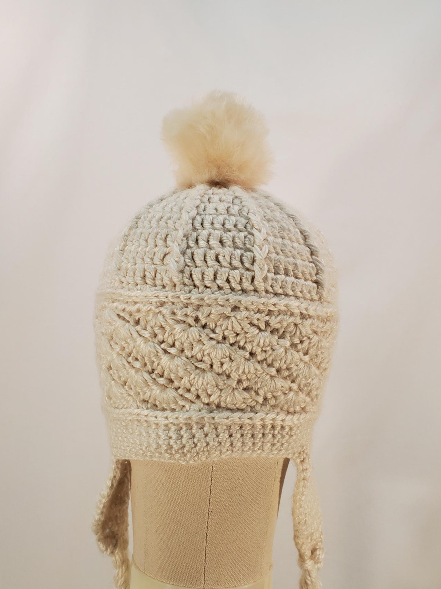 Crochet And Scarf Set, Off White