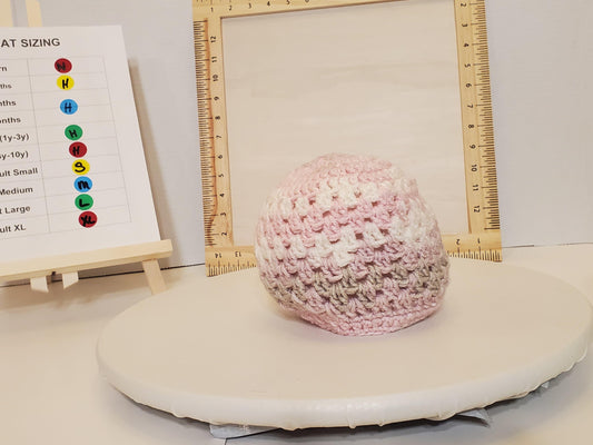 Crochet Newborn Hat, Pink