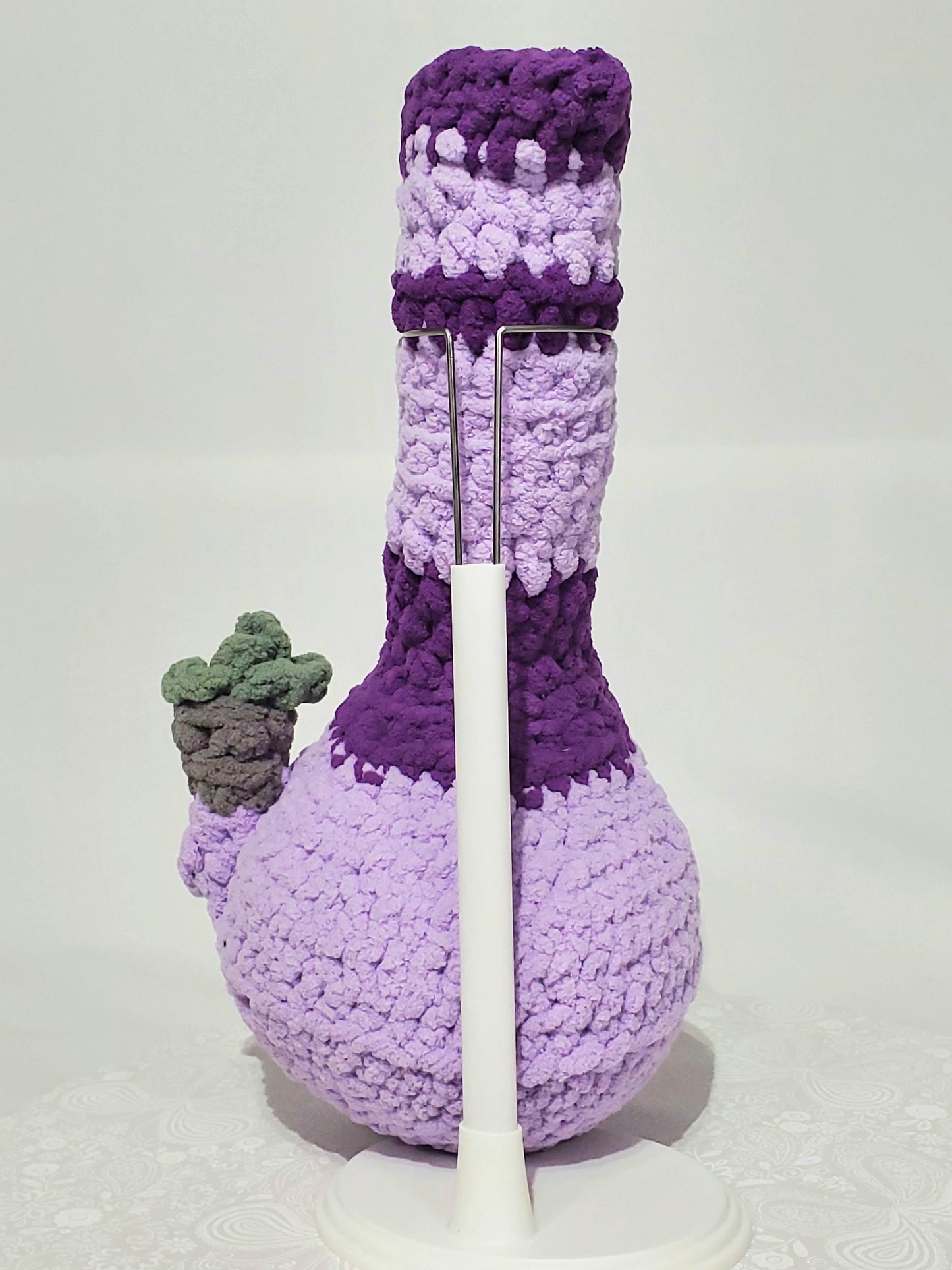 Crochet Bong, Dark and Light Purple