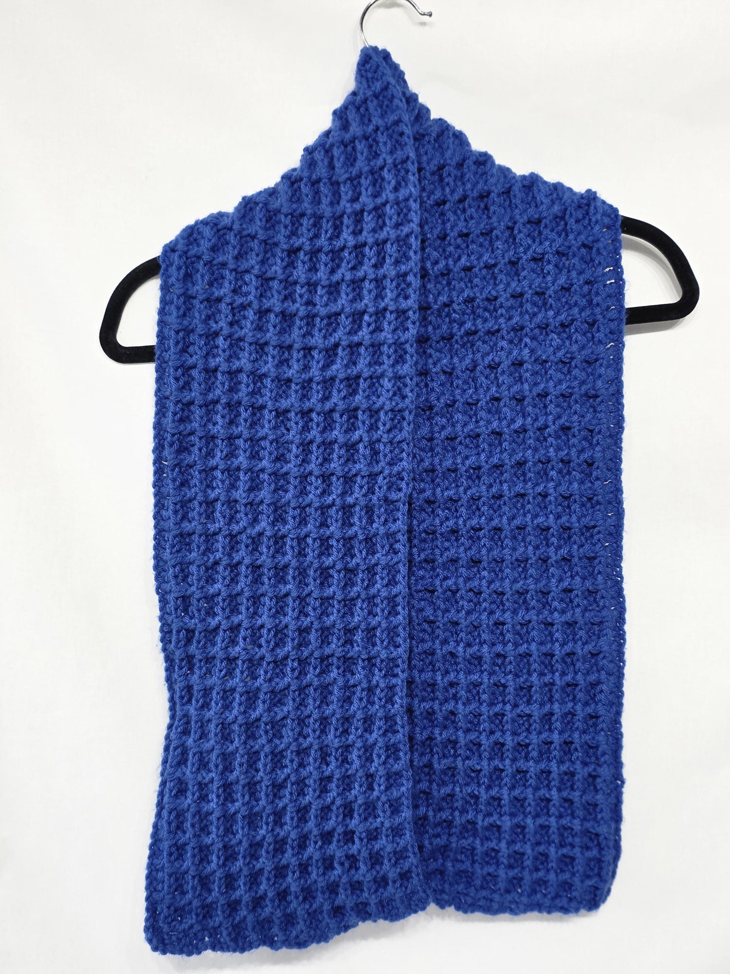Crochet Scarf, Blue