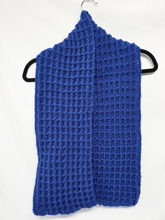 Crochet Scarf, Blue