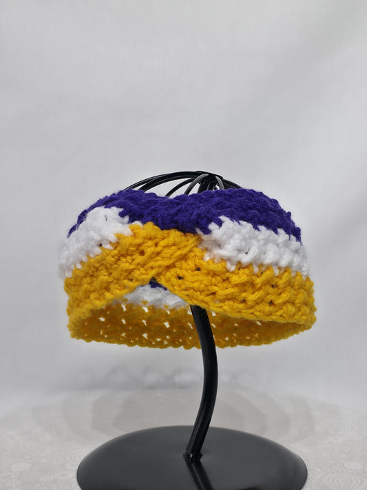 MN Vikings Inspired Crocheted Ear Warmer - Child 1-3y