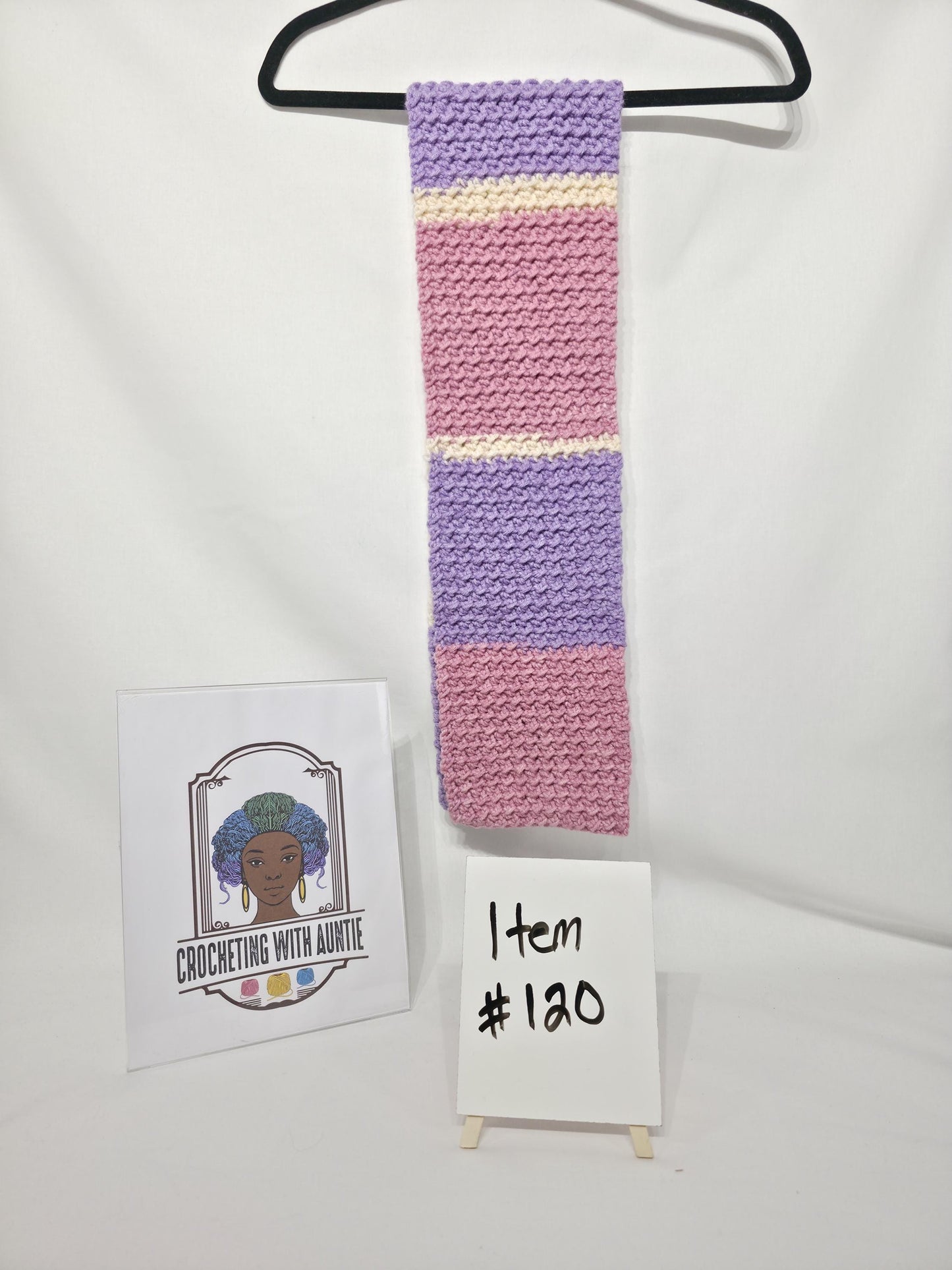 Crochet scarf, multi color
