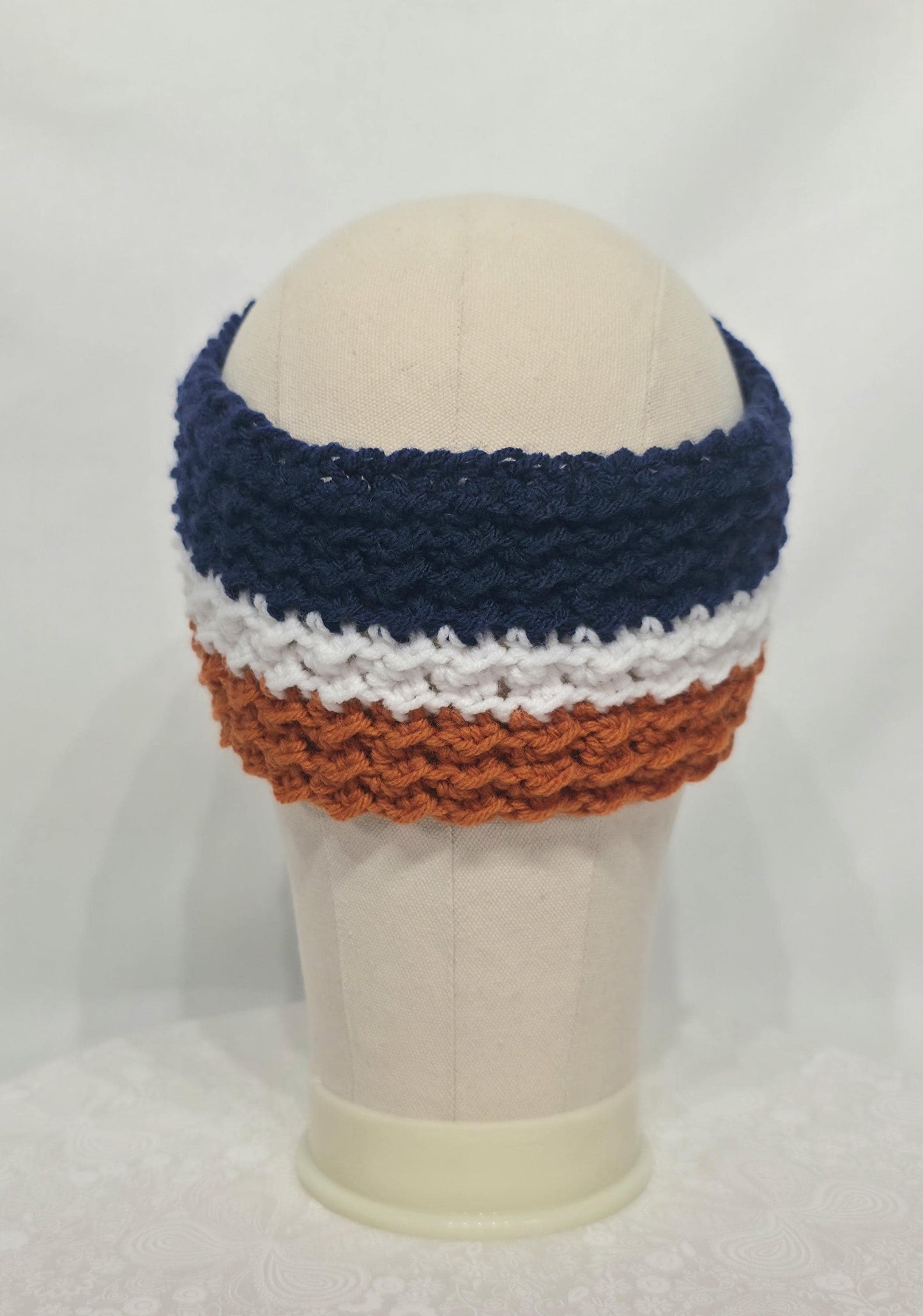 Chicago Bears Inspired Crocheted Ear Warmer - Adult M/L