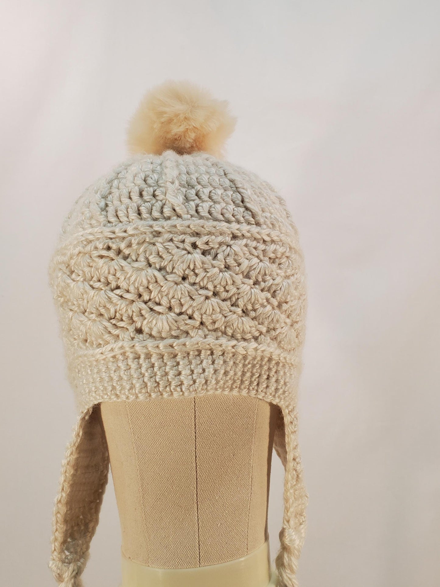 Crochet And Scarf Set, Off White