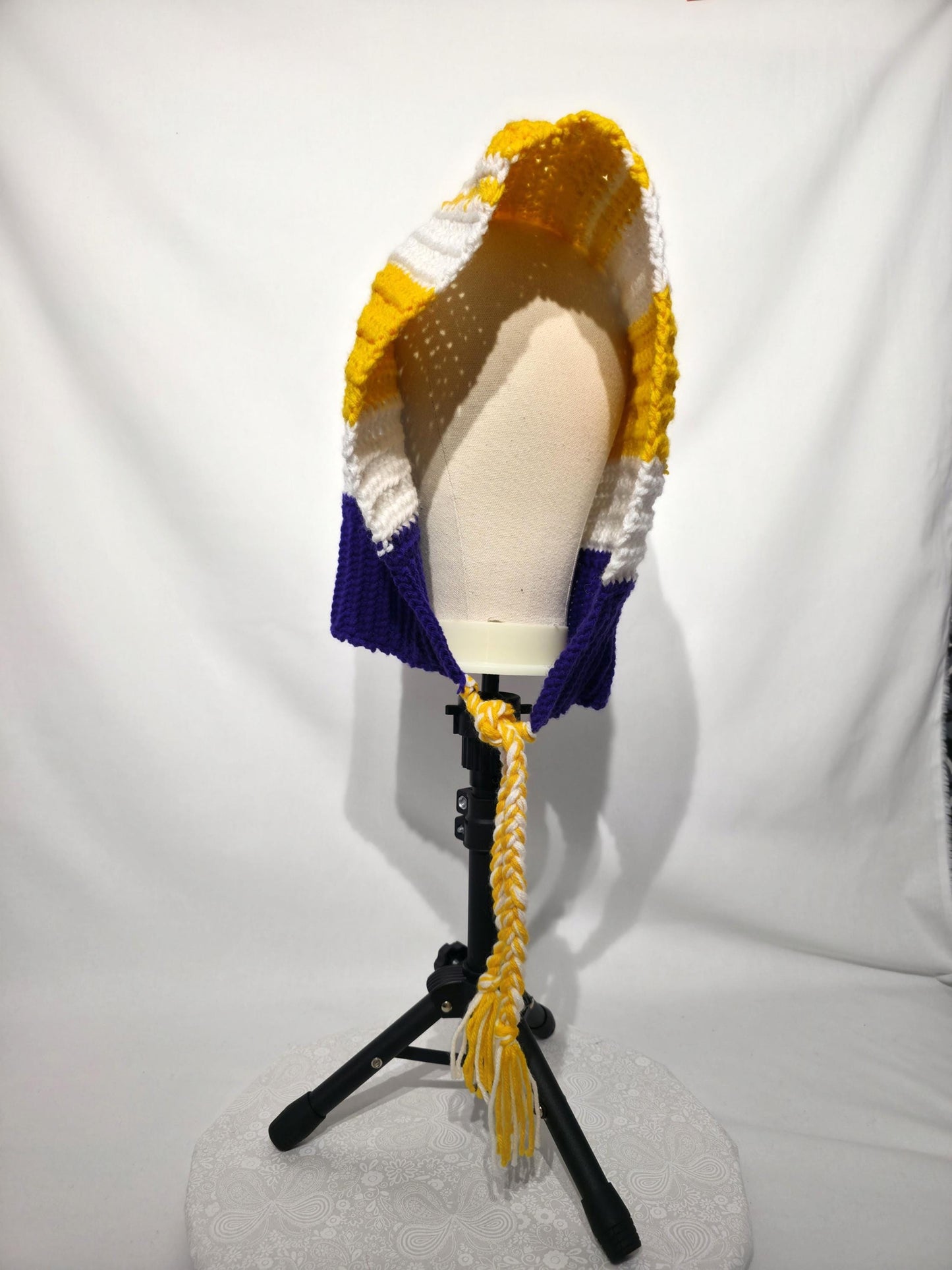 MN Vikings Inspired Crochet Hood