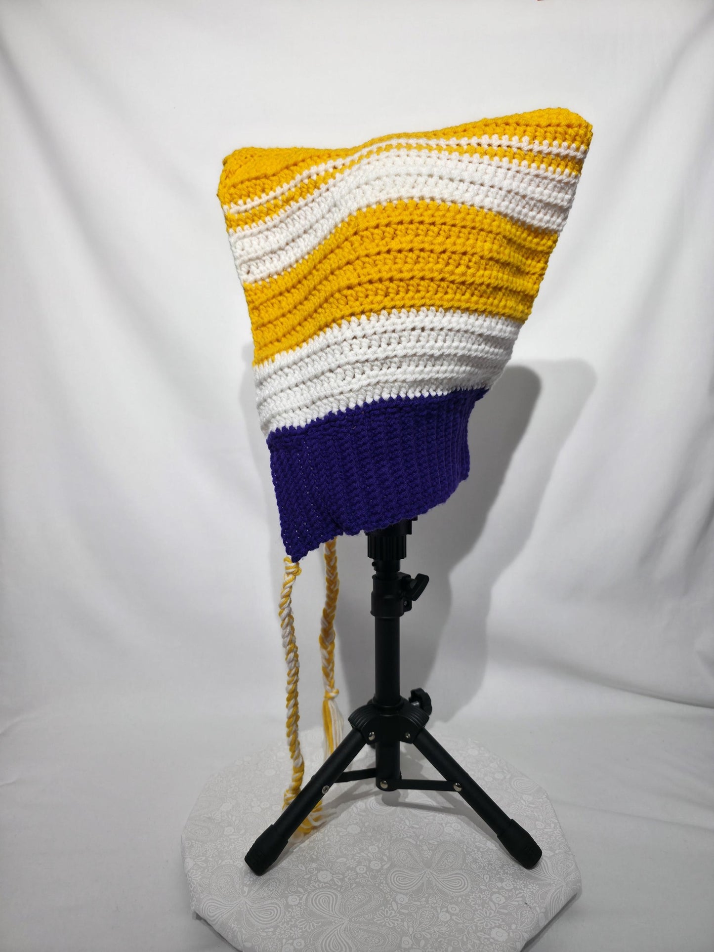 MN Vikings Inspired Crochet Hood
