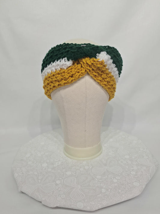 Green Bay Packers Inspired Crocheted Ear Warmer - Adult XL
