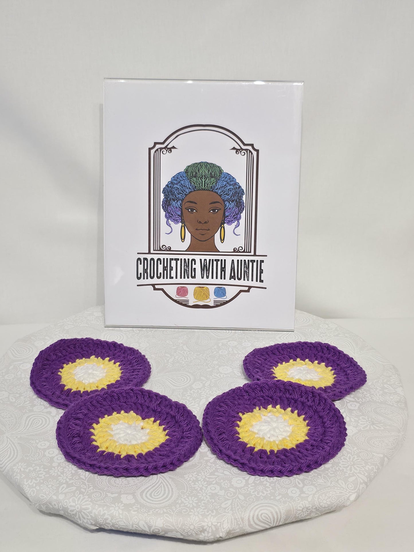 MN Vikings Inspired Coasters - Crocheted