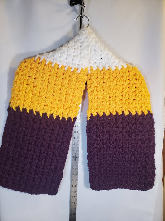 V4: MN Vikings Inspired Scarf, Short - 4' long, 9" wide
