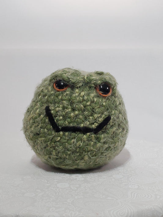 N5: Crochet 420 Nugget, approx. 5x5, made with acrylic and polyester yarn and safety eyes
