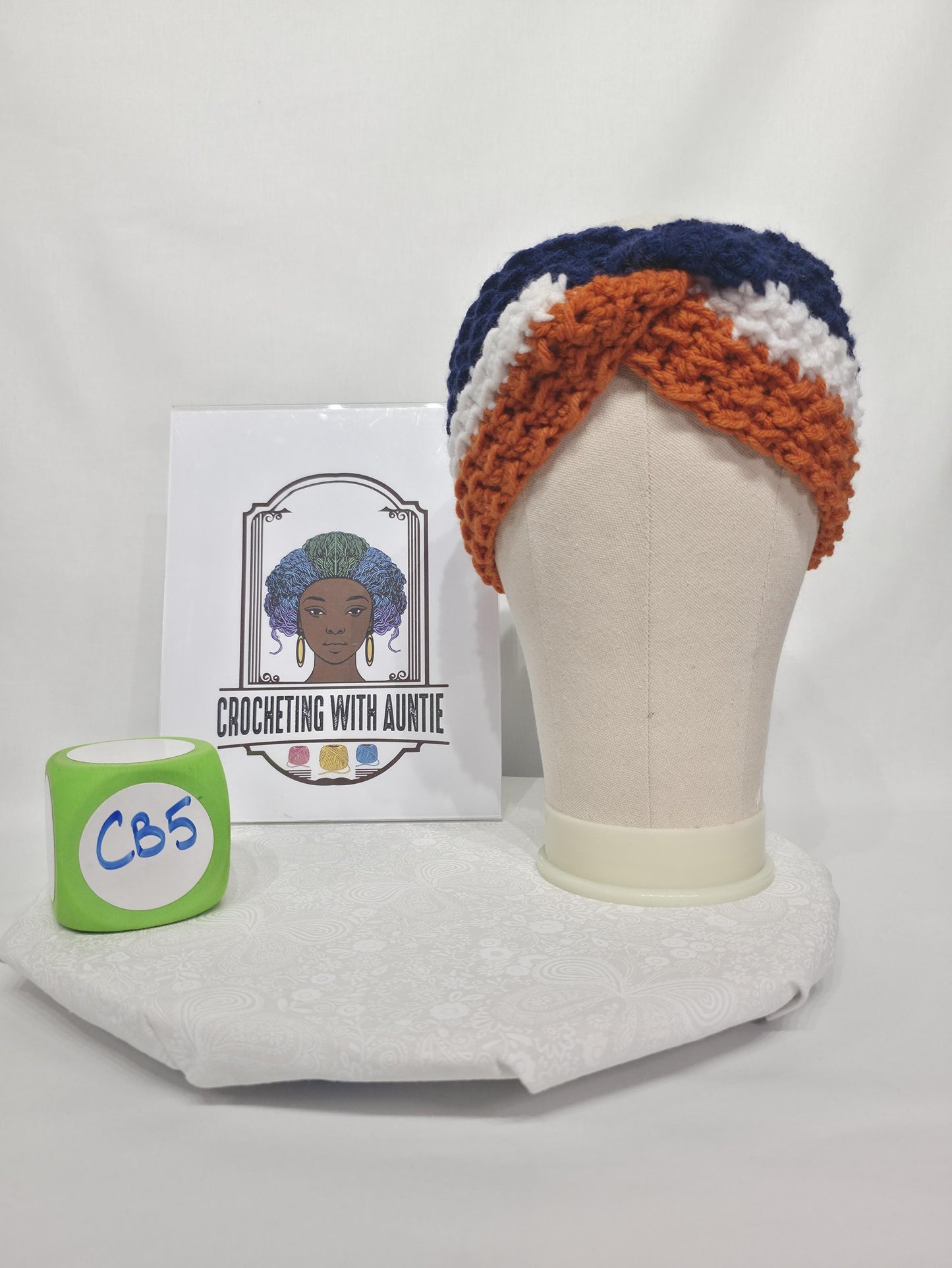Chicago Bears Inspired Crocheted Ear Warmer - Adult M/L
