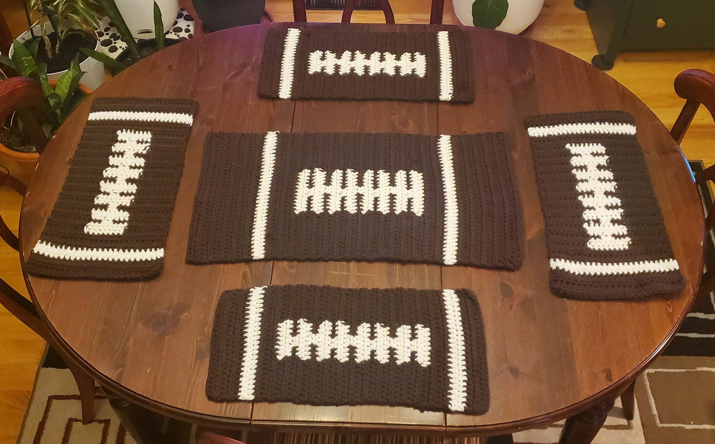 Football Table Runner and Placemat Set