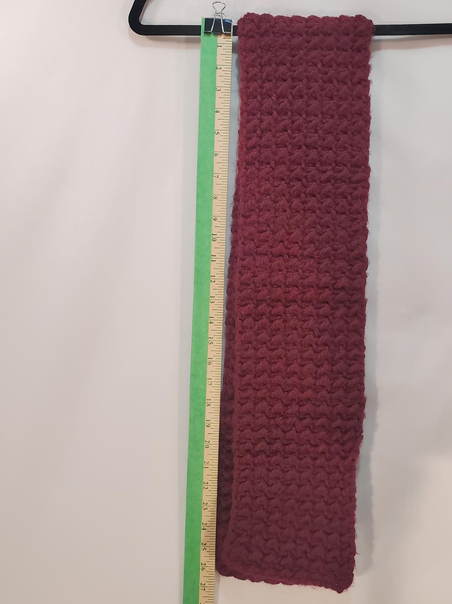 Crochet Ear Warmer and Scarf Set, Maroon