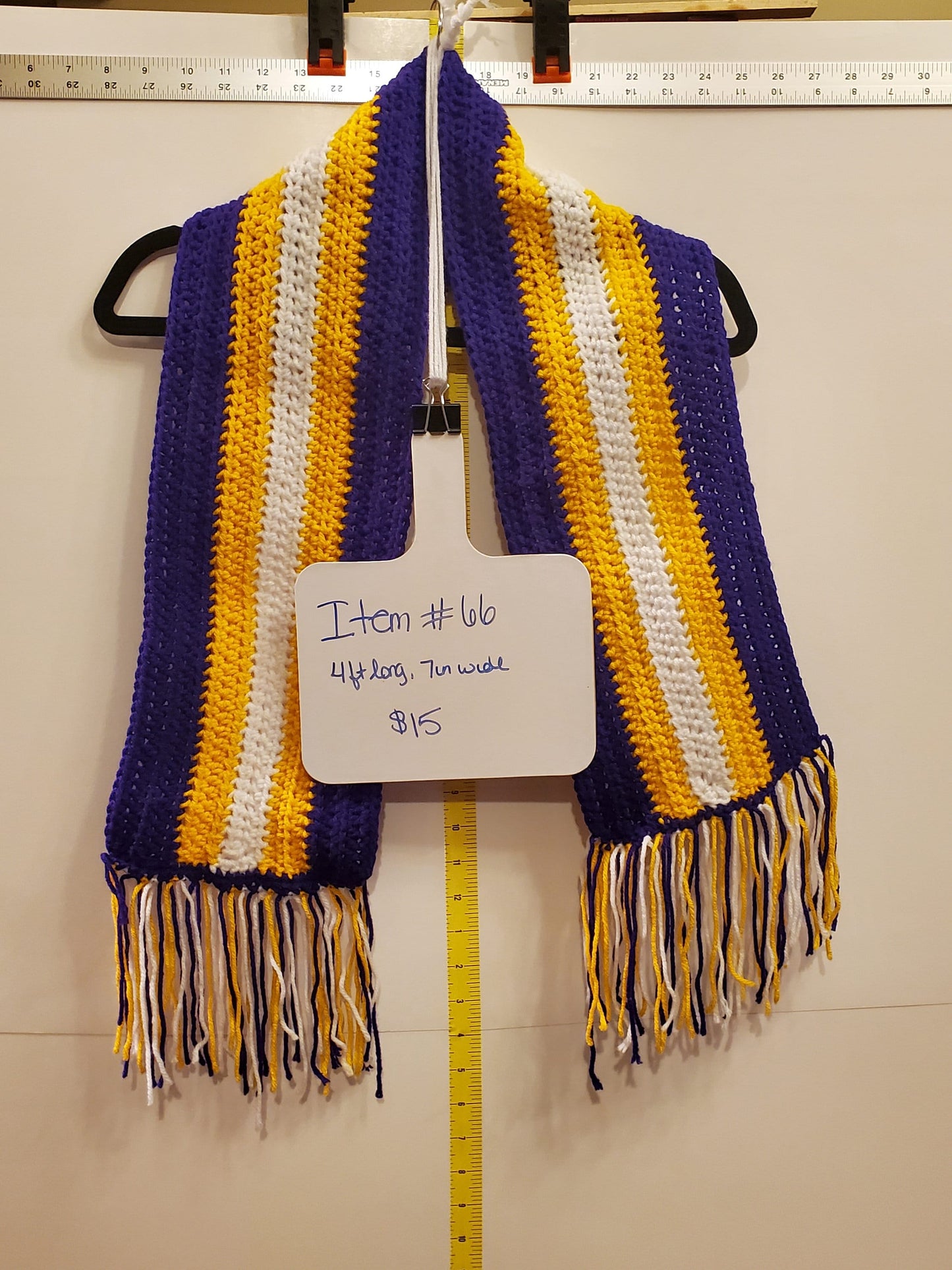 Minnesota Vikings Inspired Crochet Scarf
