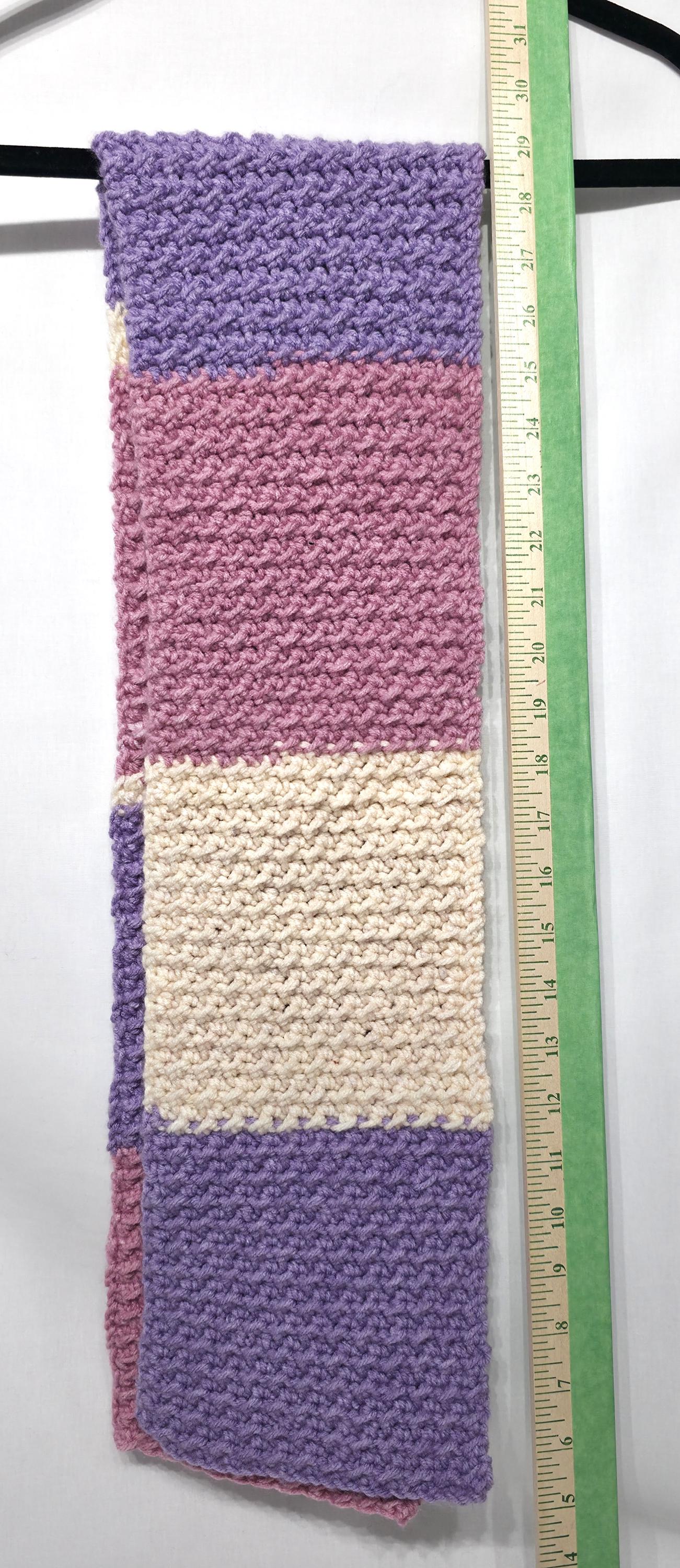 Crochet scarf, multi color