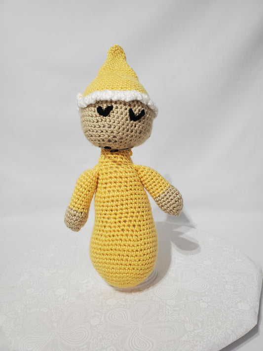 T28: Crochet Sleepy Doll, made with 100% acrylic yarn, approx. 10 in tall
